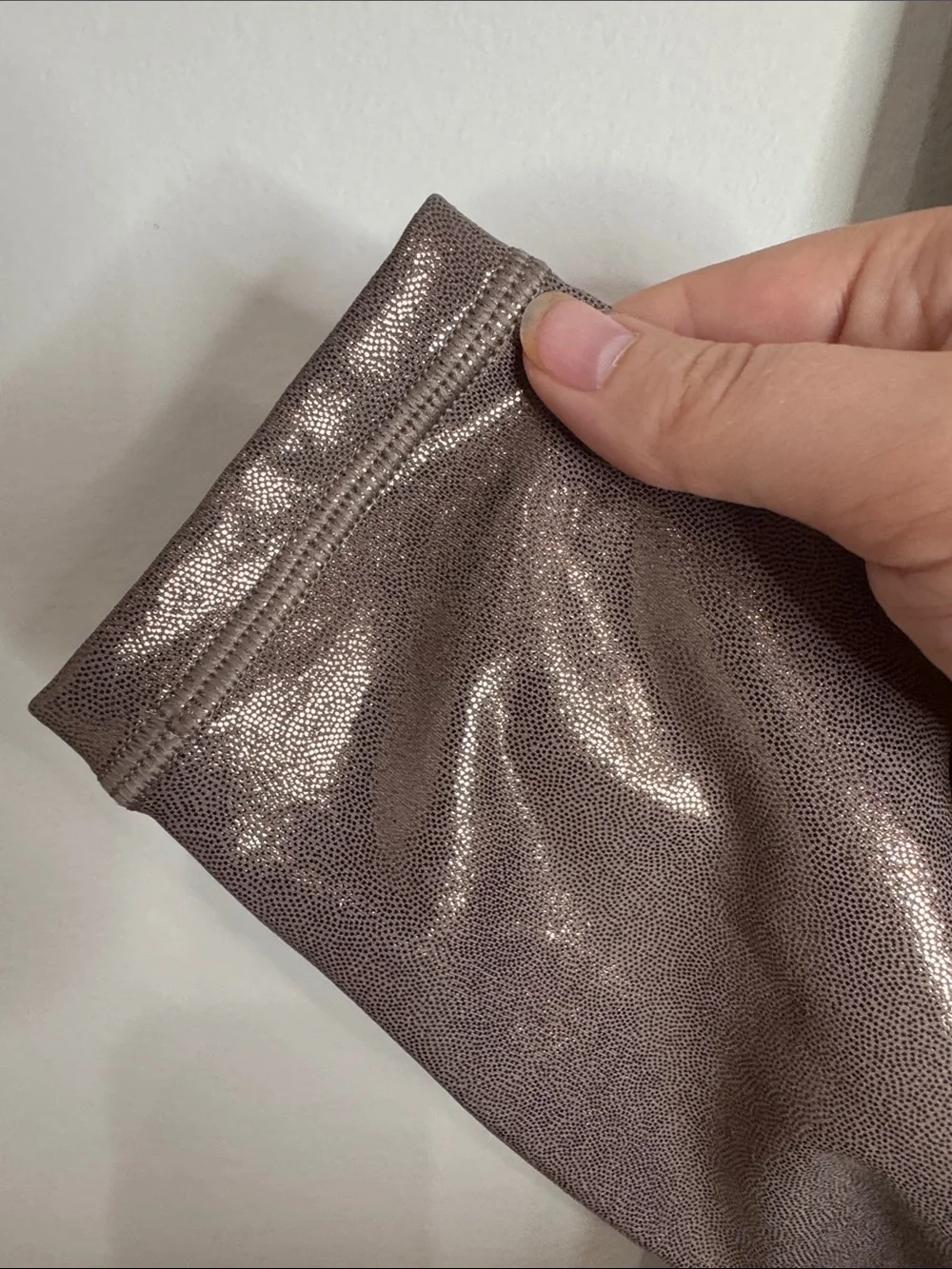 Athleta Elation Shine Bronze Metallic Copper High-Waist Tights Leggings size S